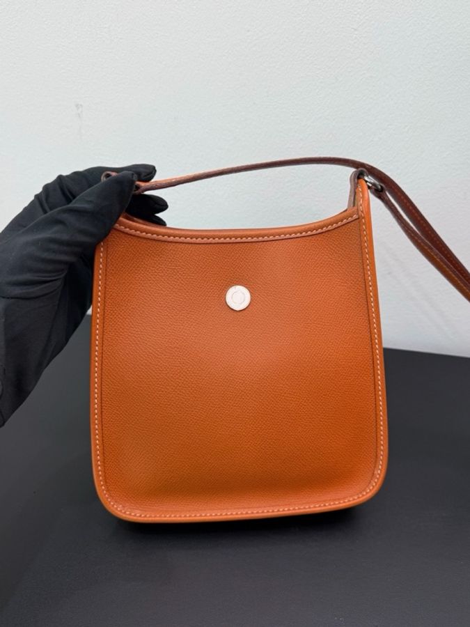 Hermès 愛馬仕Vespa Evelyn mini金棕銀 框I刻-2