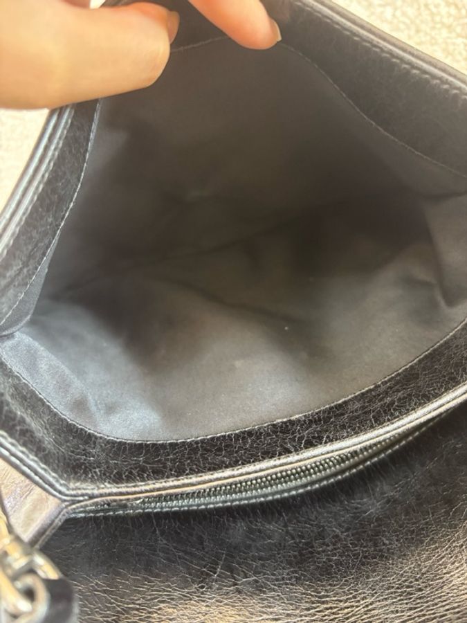 miumiu繆繆中古包稀有款黑寶石油蠟皮2way-12