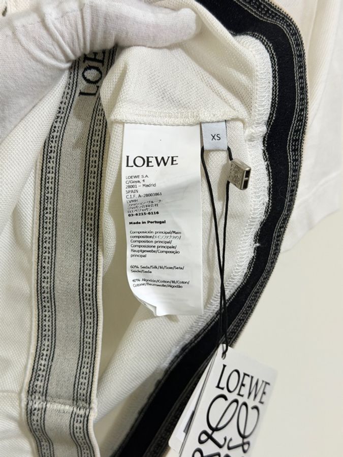 914intheair精品代購『全新閒置XS號』Loewe 白色polo Logo提花刺繡 短袖Polo 短版 上衣-19