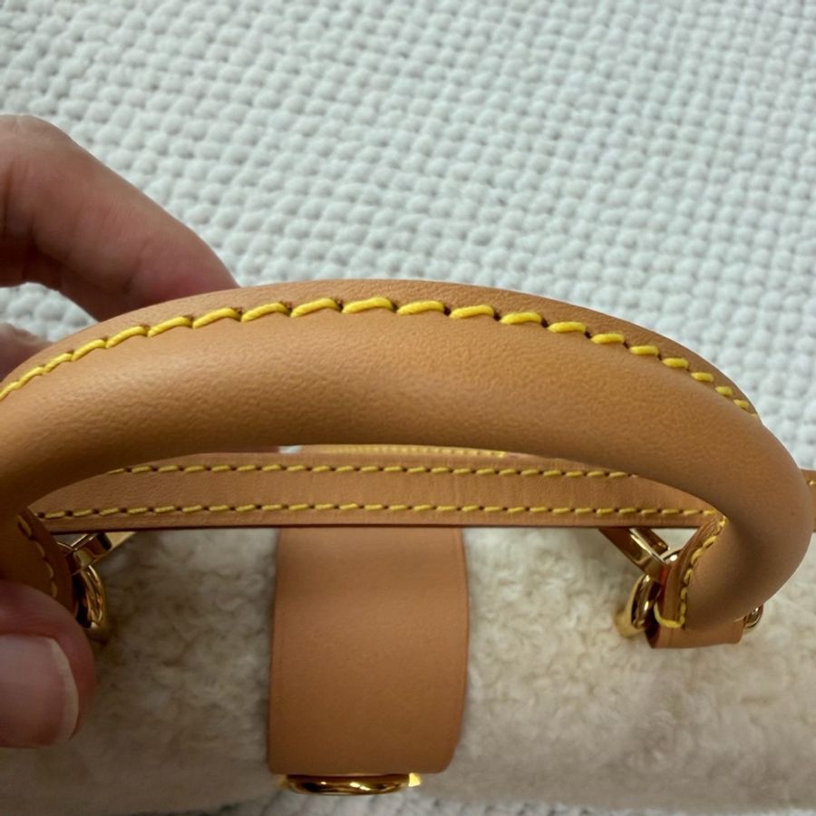Louis Vuitton • 經典老花拼羊羔毛Locky Bb 鎖頭包Taddy-6