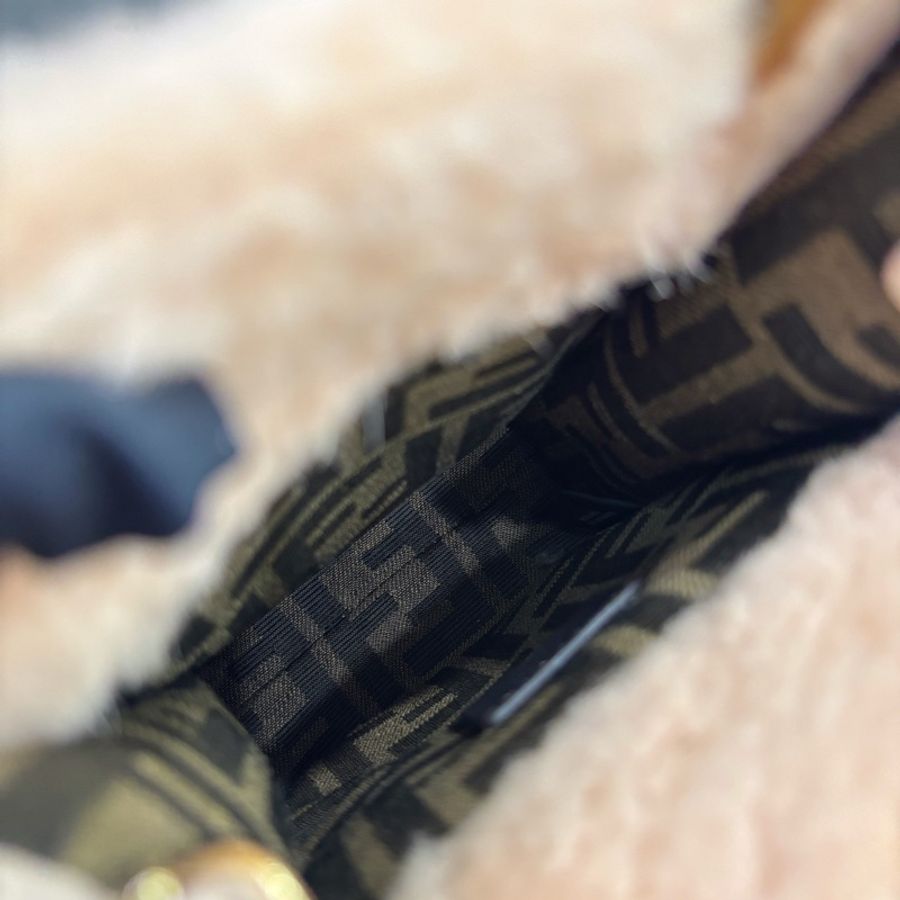 Fendi • 經典FF羊羔毛迷你托特包 閒置帶膜-8