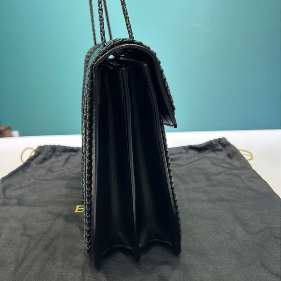 Bvlgari • 經典編織牛皮蛇頭鏈條包 大號 🈶原廠塵袋-4