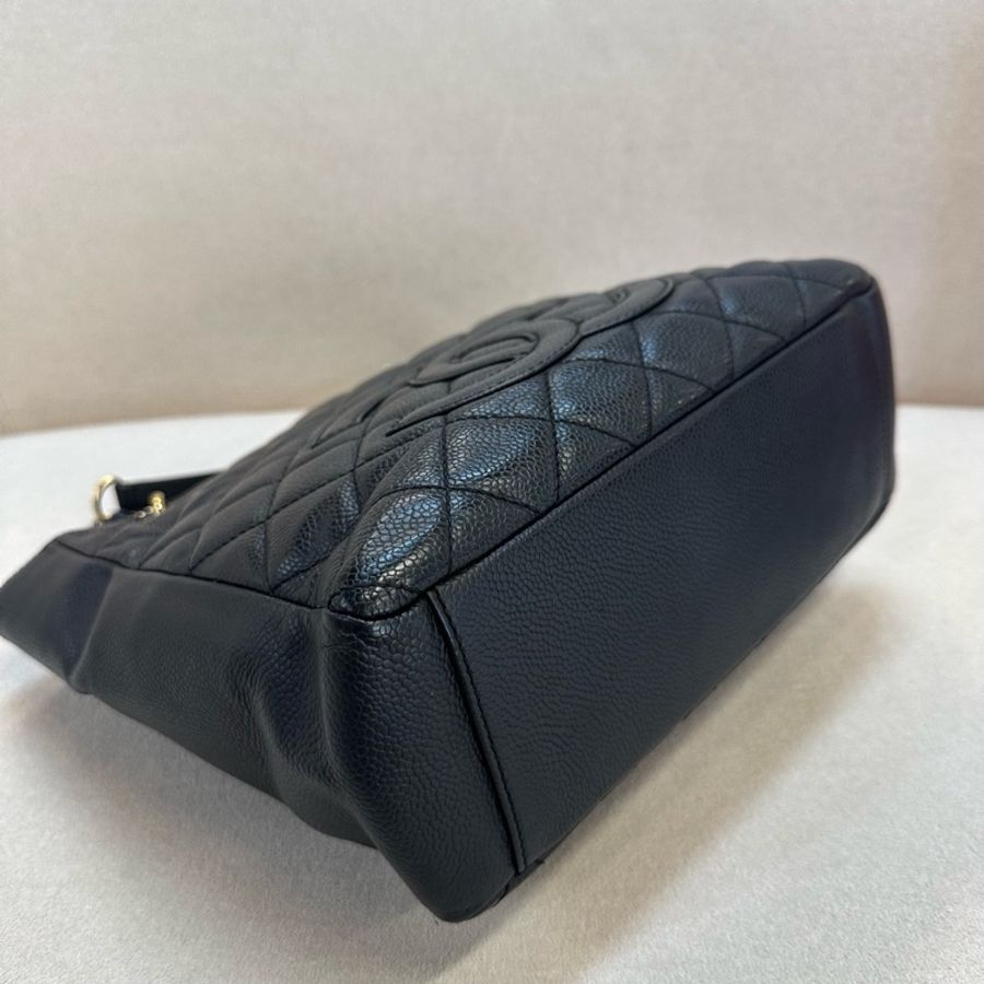 Chanel • 經典黑金荔枝牛皮Ppt托特包-6