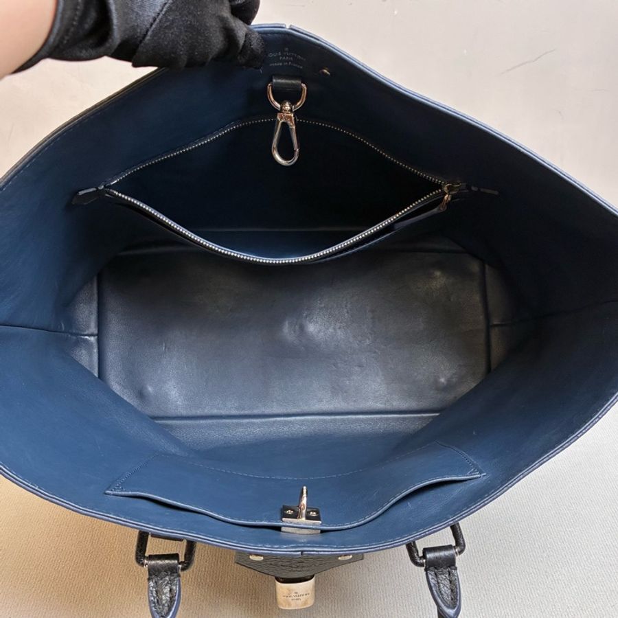 LV/路易威登 pernelle托特包 深藍色牛皮 98新-8