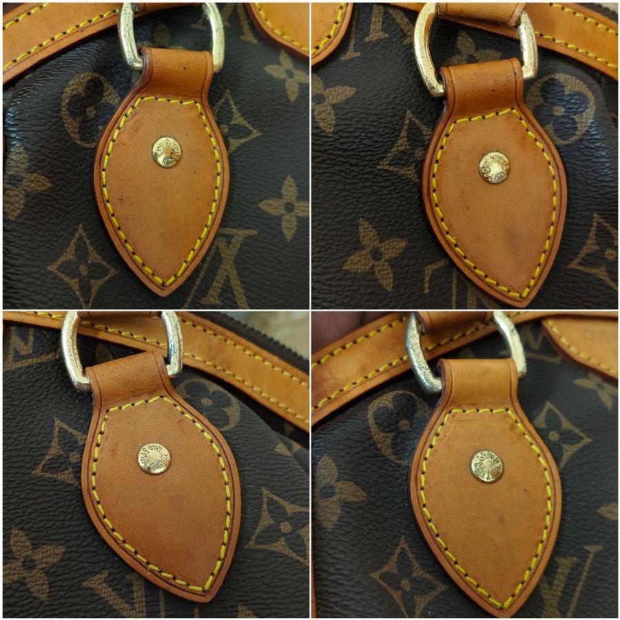 Louis Vuitton 正版絕版 明顯倉庫折舊 真皮及防刮包身 容量大 手提包 水餃包 請看商品敘述-14