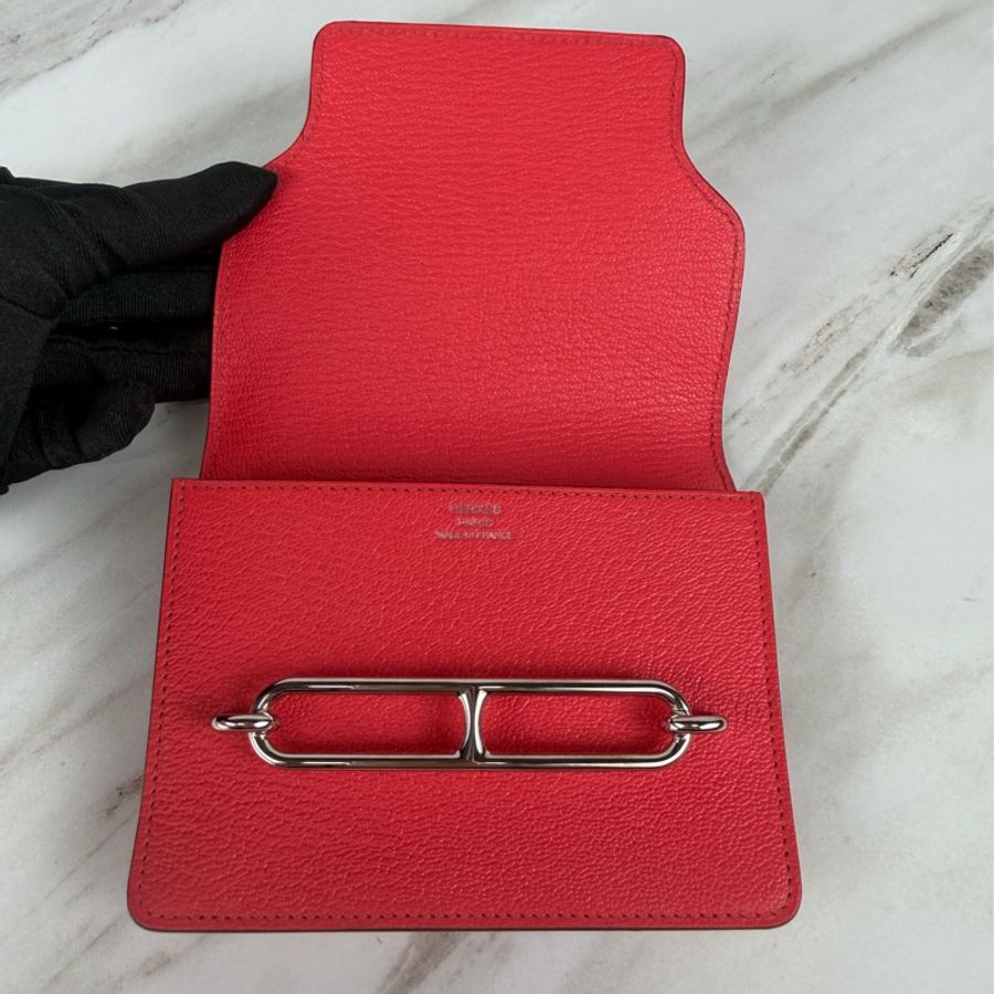Hermès 愛馬仕 Roulis slim 0E 德克薩斯粉 Rose Texas 銀釦-7