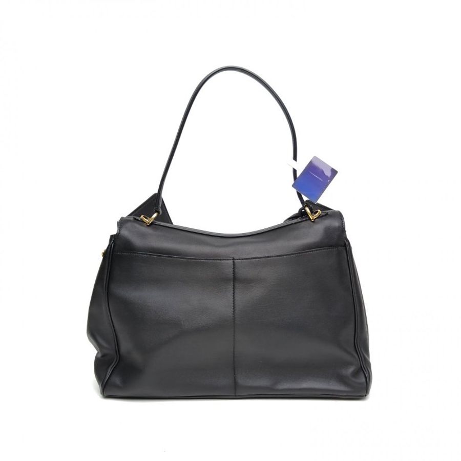 BALENCIAGA Rodeo中號黑色牛皮革金扣肩背包-2