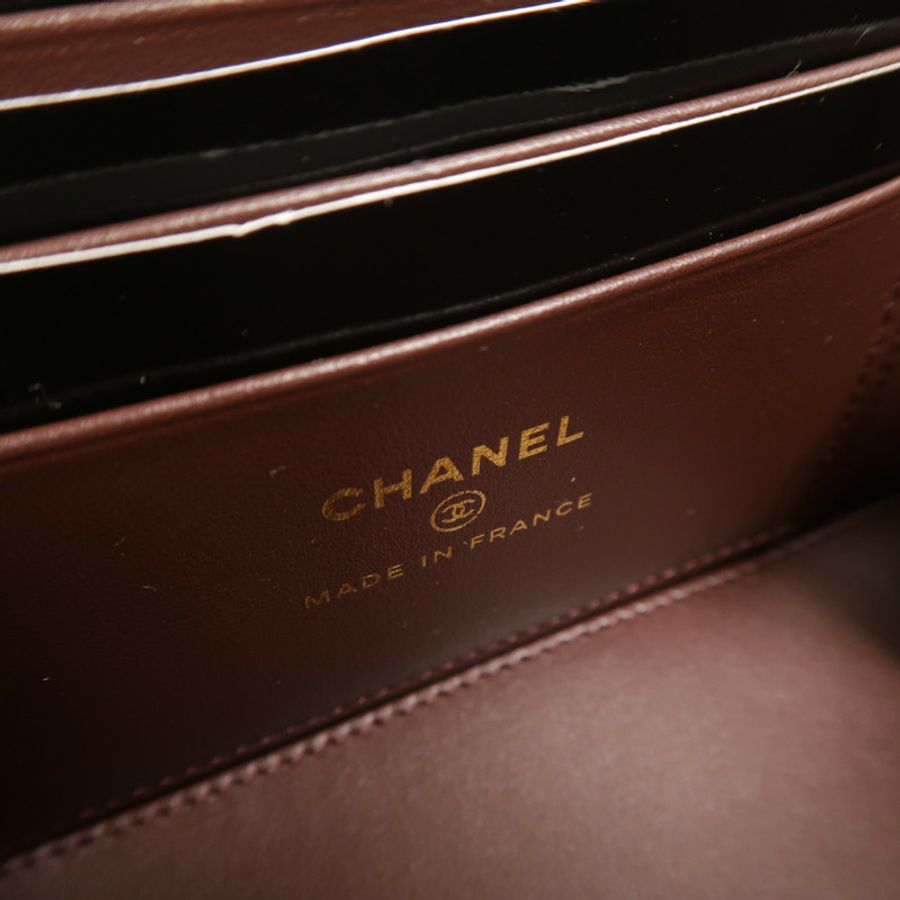 CHANEL 牛皮皮革Vanity Case鏈帶肩背袋-5