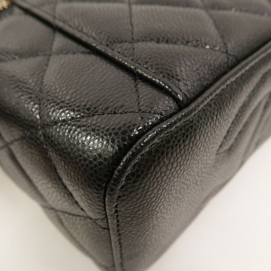 CHANEL 牛皮皮革Vanity Case鏈帶肩背袋-13