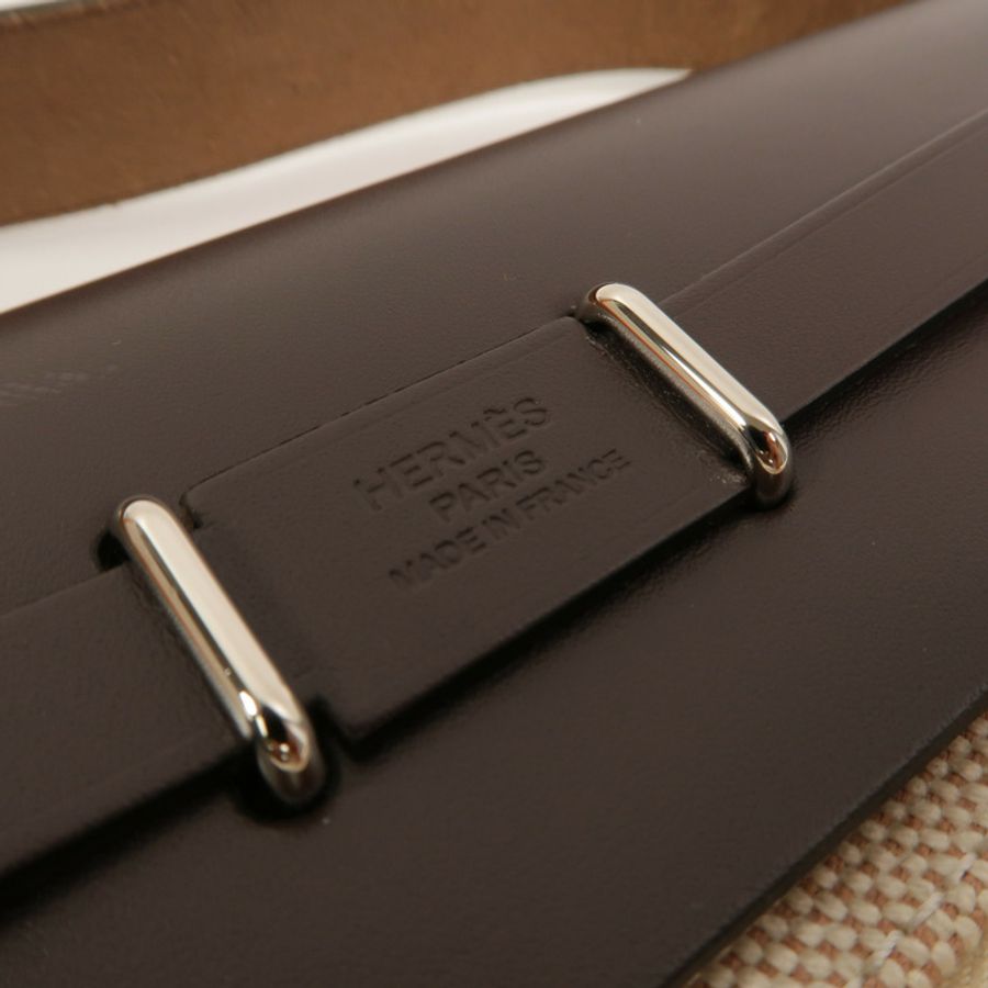 HERMES 帆布Mini Herbag肩背袋Ebene-5