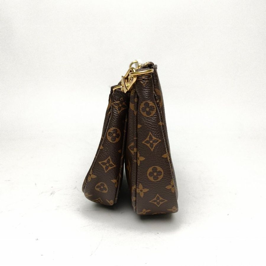 LOUIS VUITTON MultiPochette五合一粉肩帶老花PVC肩背包-1