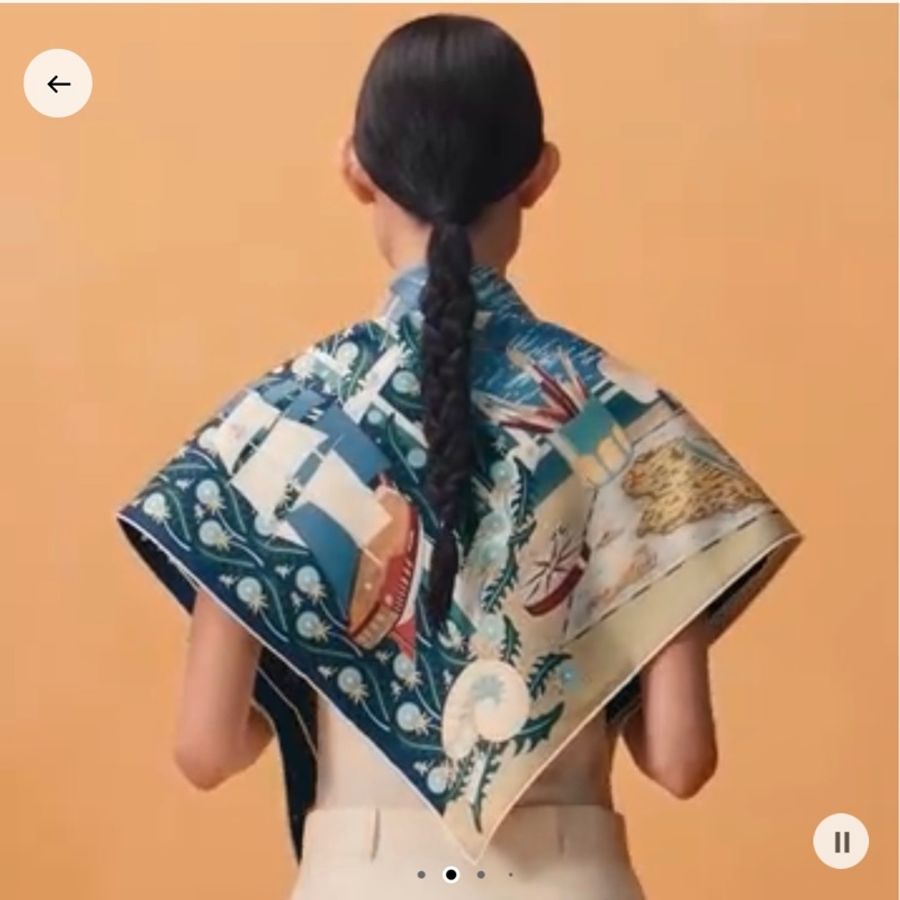 Hermès L'Esprit s'Envole 90方巾-22