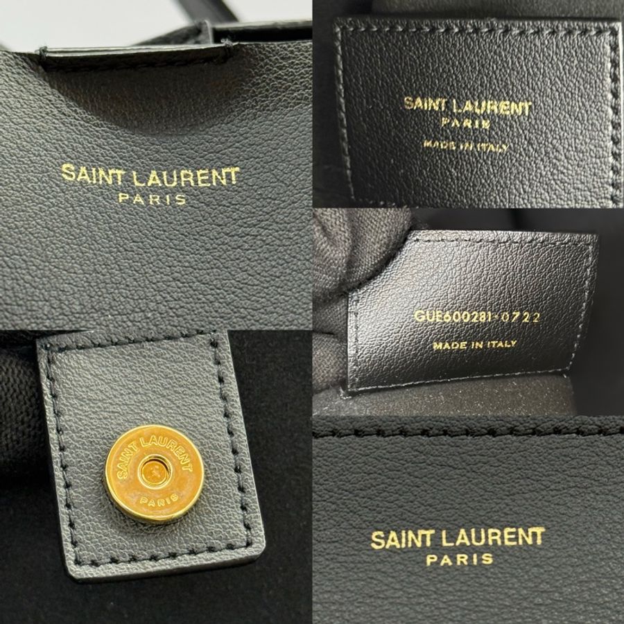 YSL 聖羅蘭 黑色牛皮肩背包 600281-6