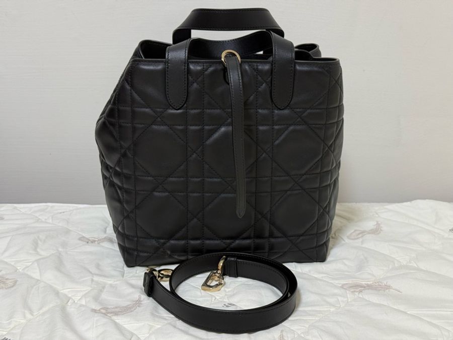 Dior Toujours 中型直式托特包 黑色小牛皮-1