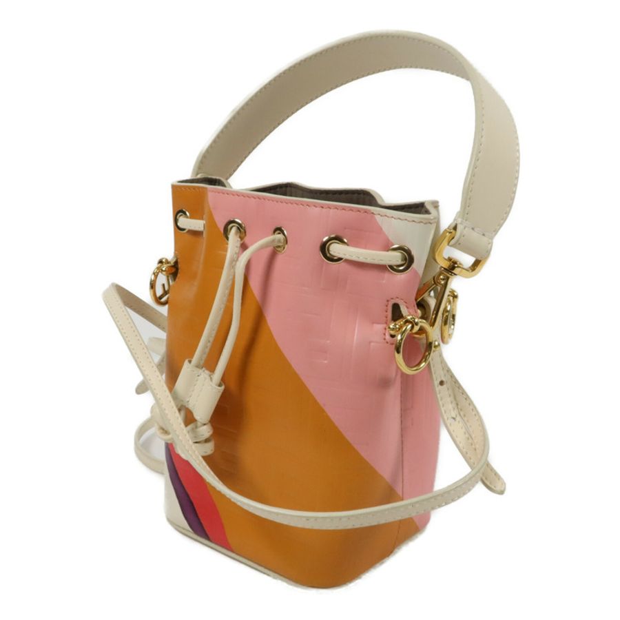 FENDI 牛皮皮革Mini Mon Tresor手挽肩背兩用袋-2