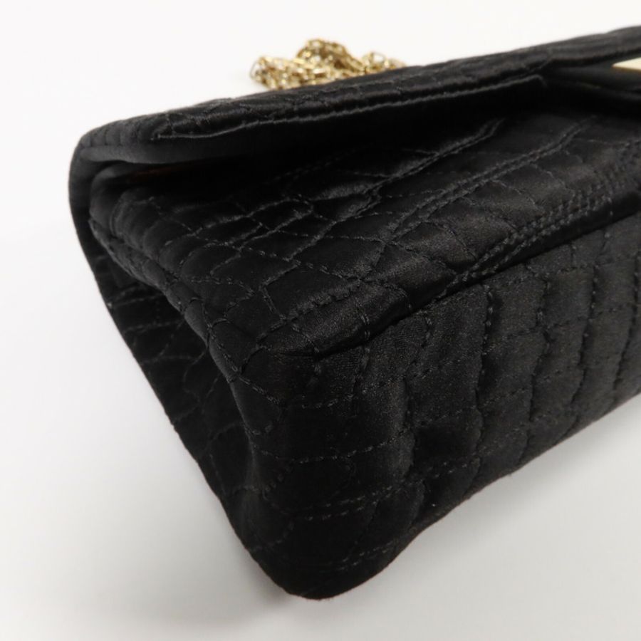 CHANEL Satin 2.55 East West鏈帶肩背袋-10
