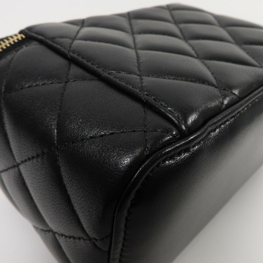 CHANEL 羊皮皮革Vanity Case鏈帶肩背袋-13