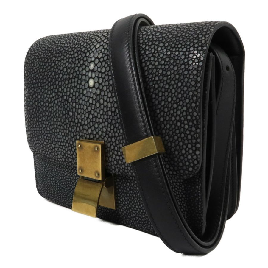 CELINE 魔鬼魚皮革Classic Box Mini肩背袋-2