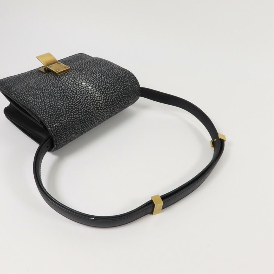 CELINE 魔鬼魚皮革Classic Box Mini肩背袋-6