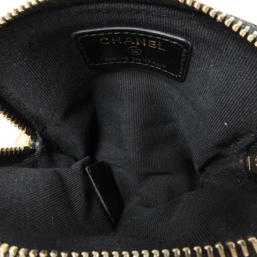 CHANEL 牛皮皮革Zipped Coin Purse金扣零錢包-4
