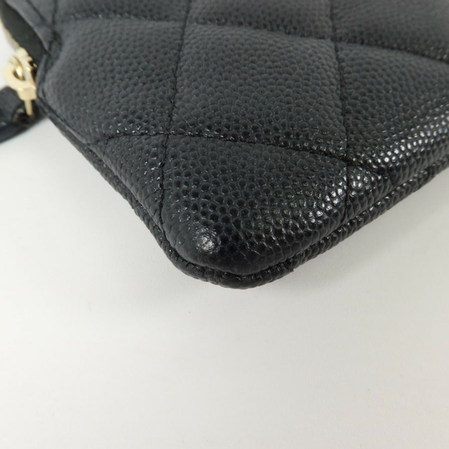 CHANEL 牛皮皮革Zipped Coin Purse金扣零錢包-9