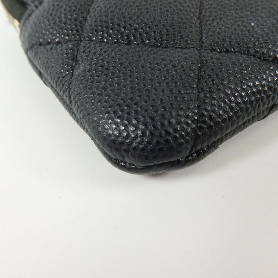 CHANEL 牛皮皮革Zipped Coin Purse金扣零錢包-11