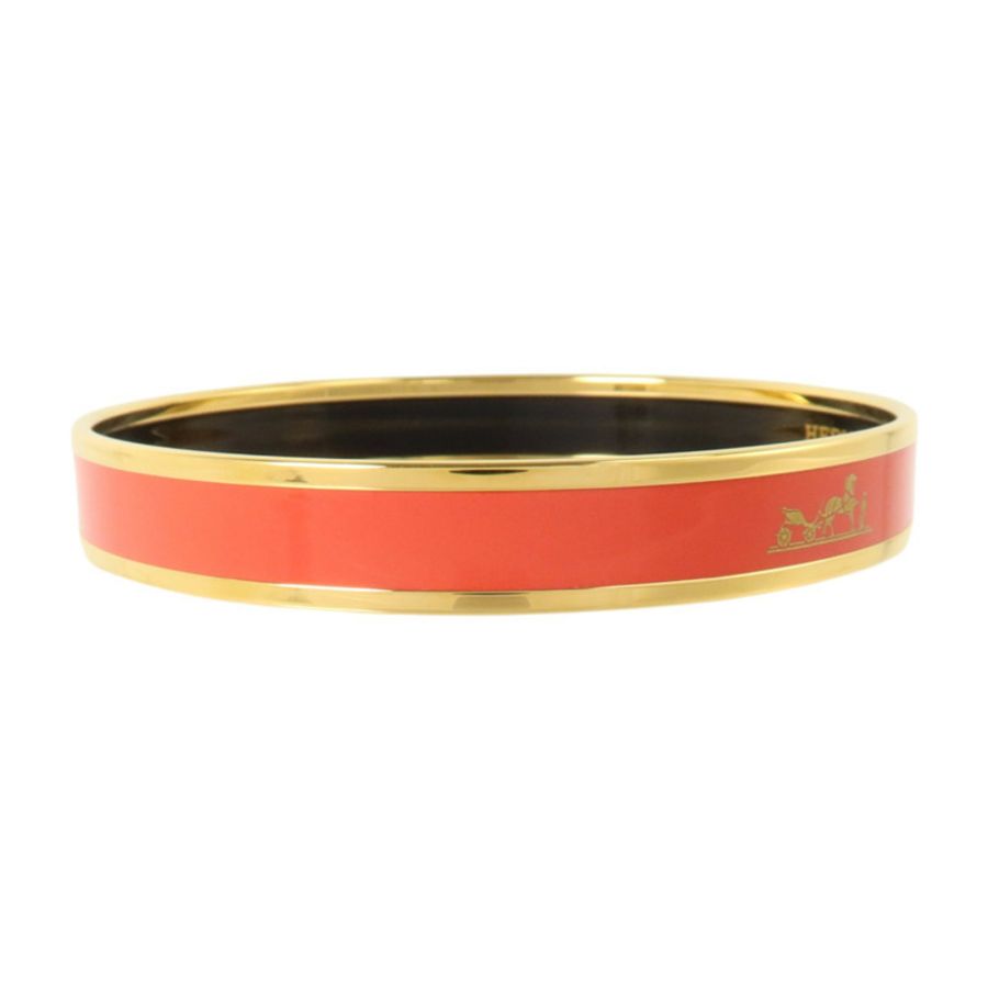 HERMES 金屬/琺瑯Caleche Bangle PM手鐲-1