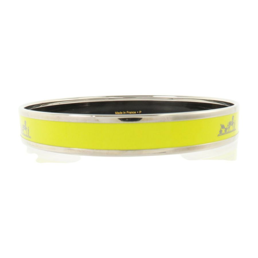 HERMES 金屬/琺瑯Caleche Bangle PM手鐲-2