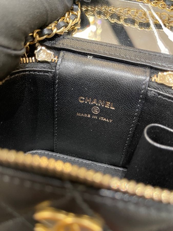 Chanel香奈兒22B 黑金方糖小盒子 芯片款-7