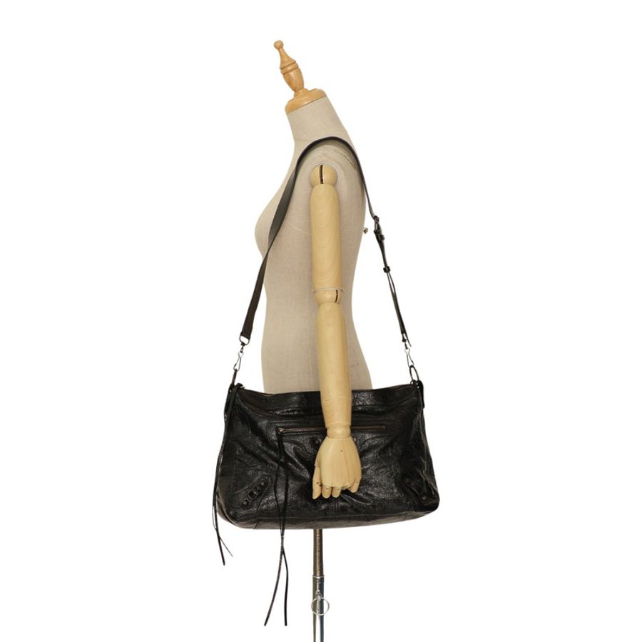 Balenciaga 巴黎世家 Le City Moto Medium 兩用包 黑色 羊皮 866105 1000-5
