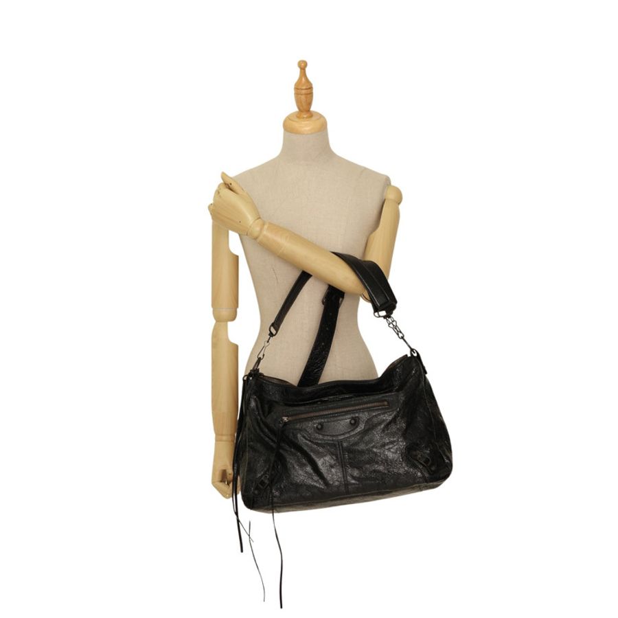 Balenciaga 巴黎世家 Le City Moto Medium 兩用包 黑色 羊皮 866105 1000-6