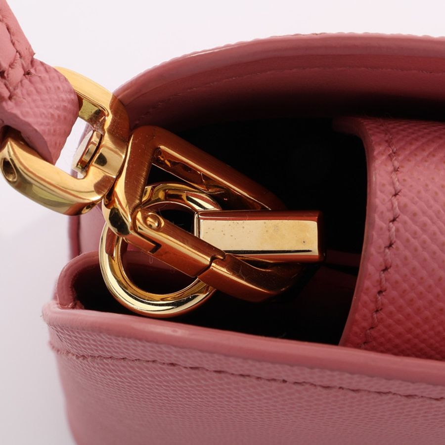 PRADA 普拉達 Saffiano Leather Top Handle 兩用包 粉色 牛皮 1BA286-11
