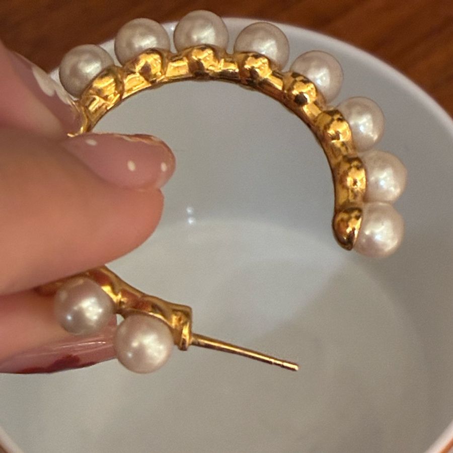 Chanel 珍珠大C金雙C耳環 氣質🎀-20