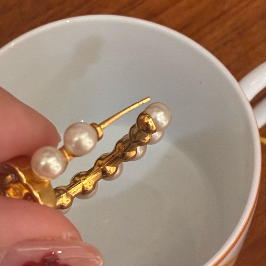 Chanel 珍珠大C金雙C耳環 氣質🎀-21