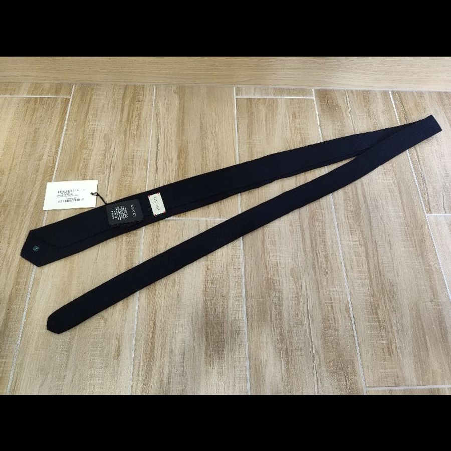 Gucci rainbow bee 黑色羊毛刺繡彩虹小蜜蜂 領帶 可當腰帶 全新-6