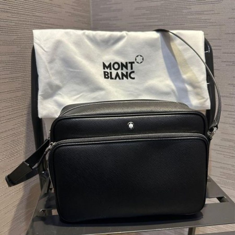💎Han's house精品服飾💎MONTBLANC 萬寶龍 防刮牛皮 相機包 原價37800-0