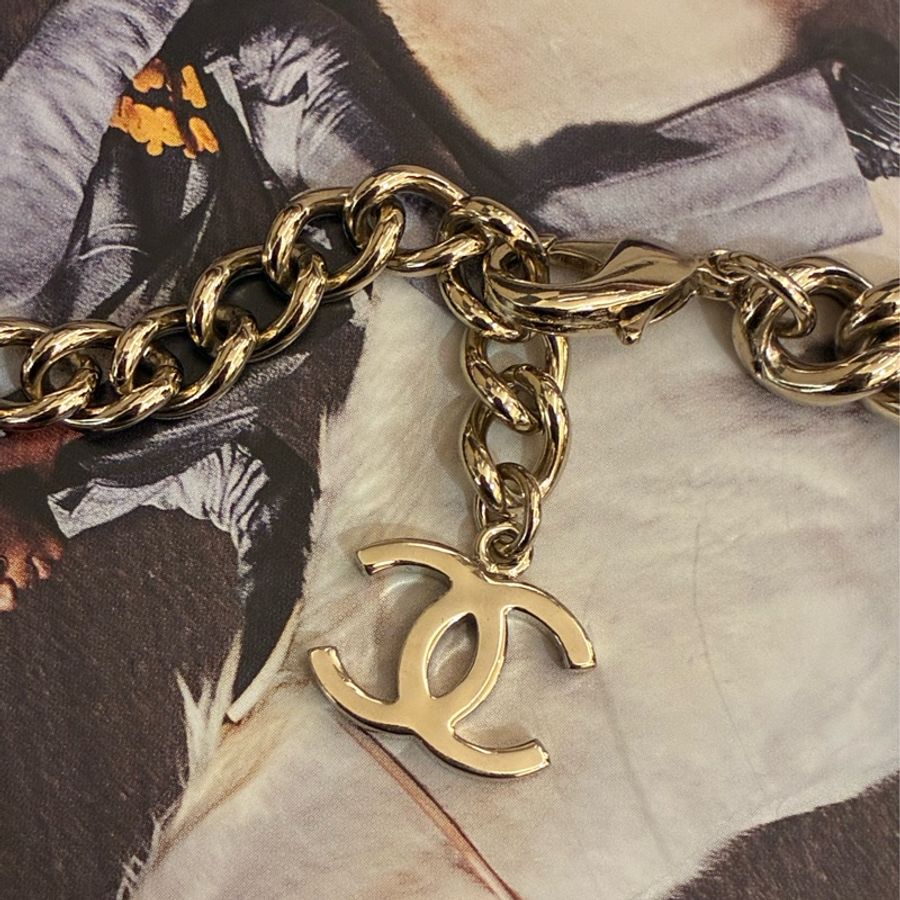 Chanel 黑色方形琺瑯頸鏈🤍貴氣-4