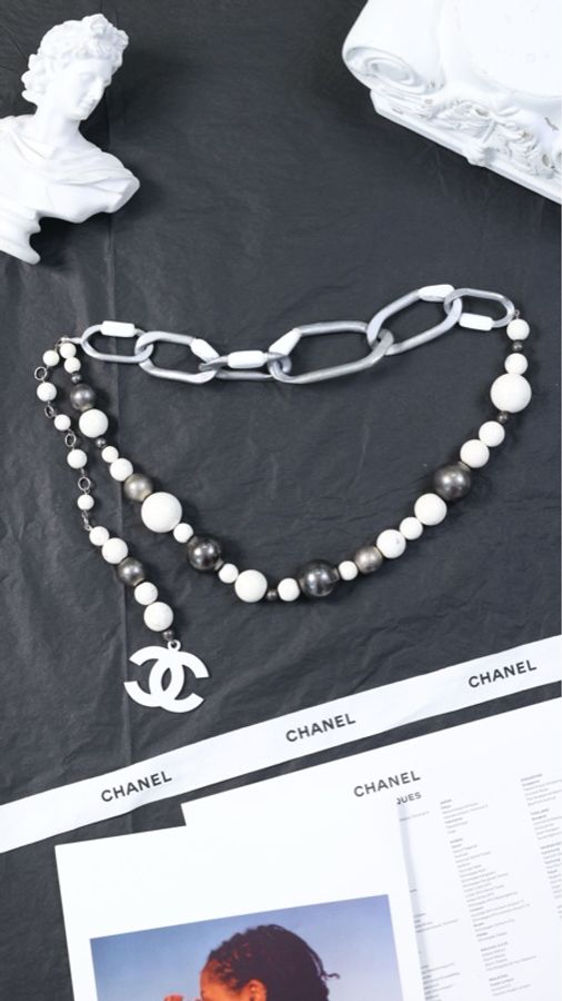Chanel 03年珍珠多元素腰链-2