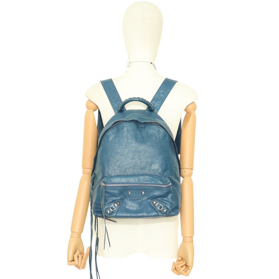 Balenciaga 巴黎世家 Classic City 後背包 藍色 羊皮 453212-5