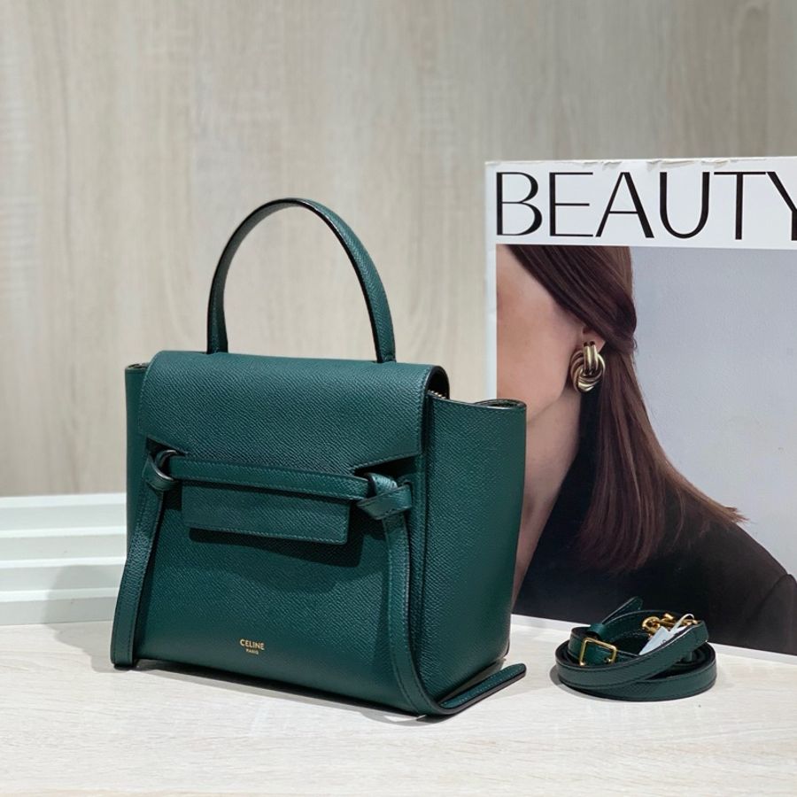 Celine 賽琳墨綠色小號鯰魚包 尺寸23.5*20*13cm-3
