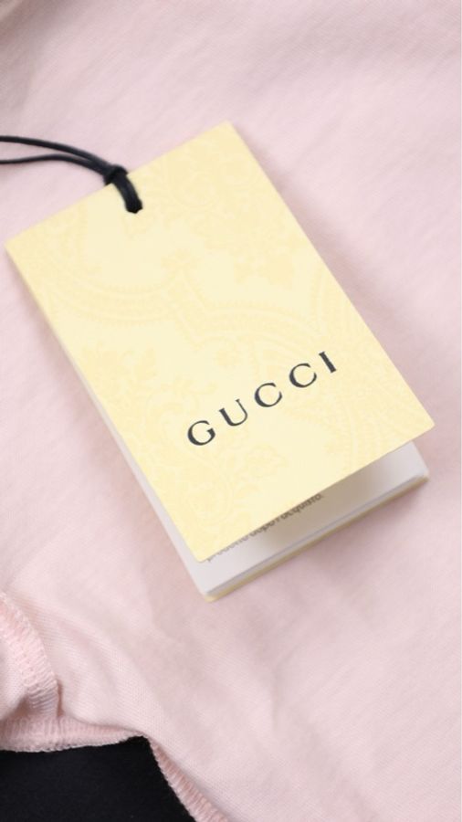 Gucci樱花粉1921G图案婴童短袖上衣-26