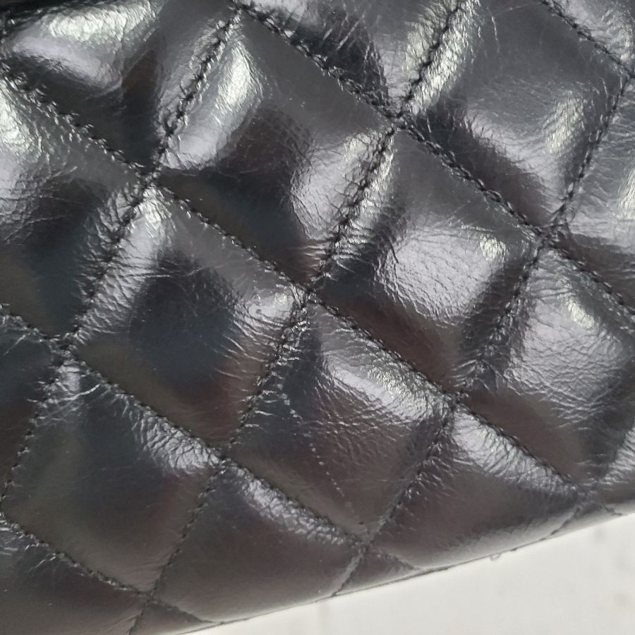 chanel kelly黑金手柄包大號-6