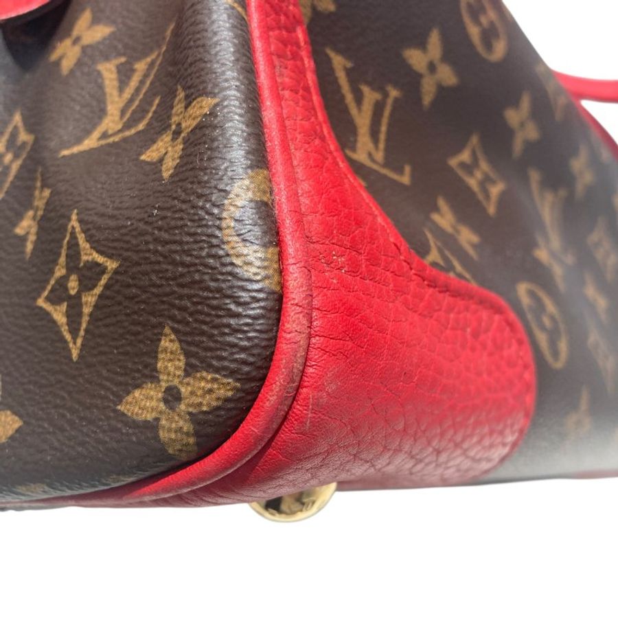 LOUIS VUITTON 路易威登 RETIRO PM 紅色 帆布 金釦-6