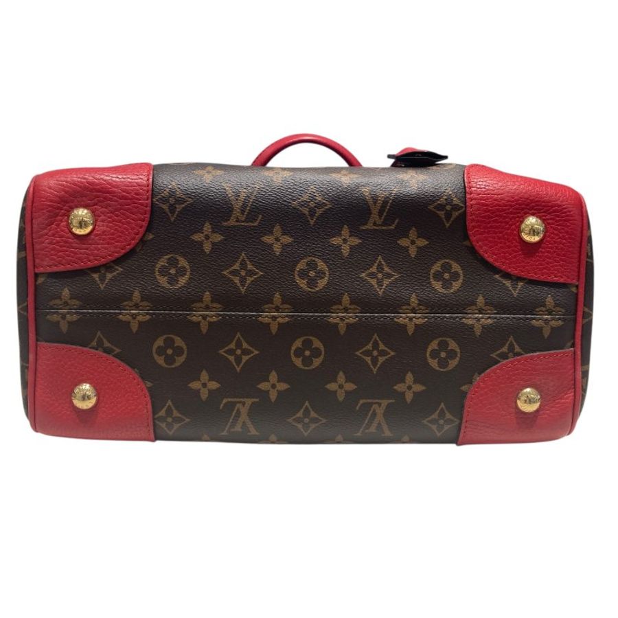 LOUIS VUITTON 路易威登 RETIRO PM 紅色 帆布 金釦-8