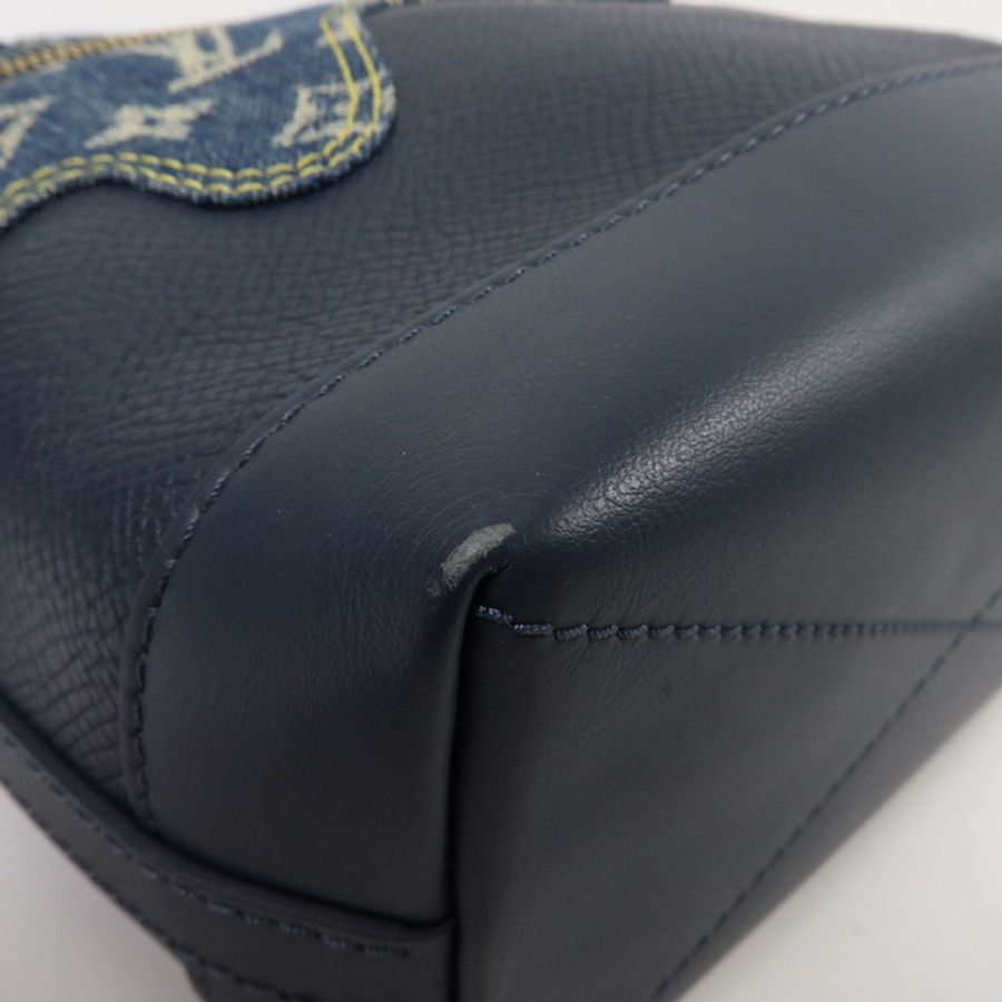 LOUIS VUITTON Monogram Denim/Taurillon Japanese Cruiser手挽肩背兩用袋-10