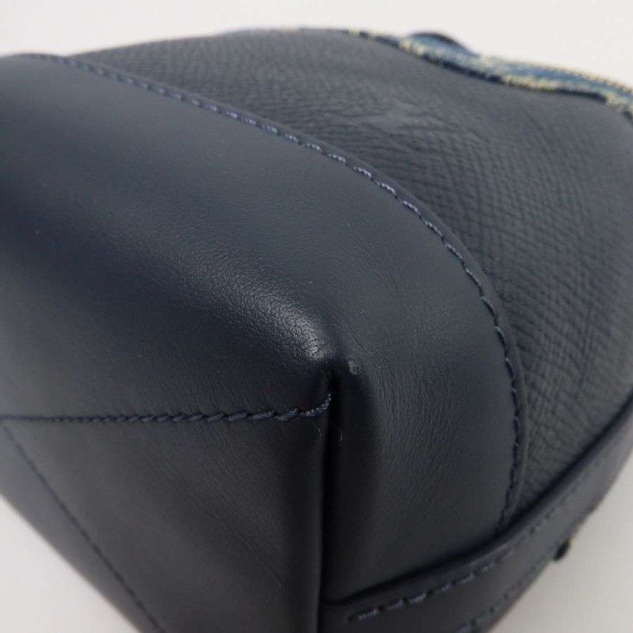 LOUIS VUITTON Monogram Denim/Taurillon Japanese Cruiser手挽肩背兩用袋-11