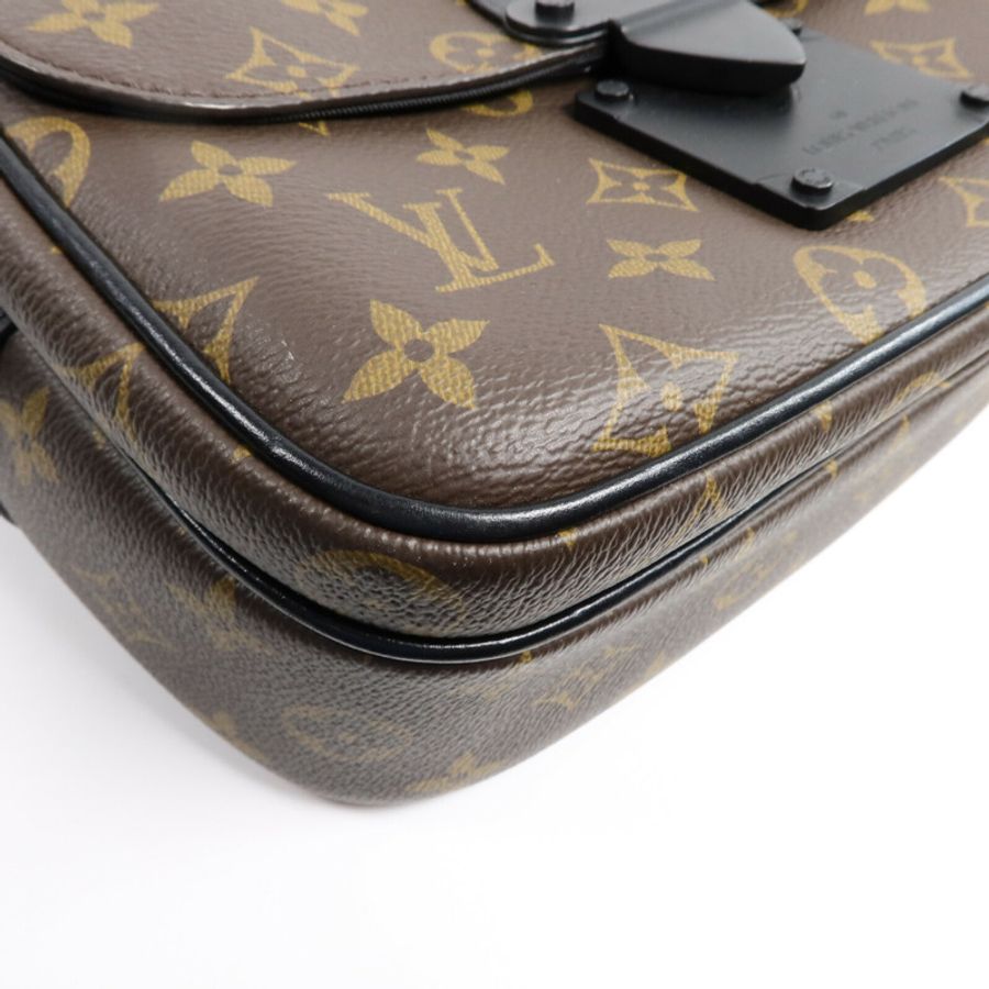 LOUIS VUITTON Monogram Macassar S Lock手挽肩背兩用袋-10