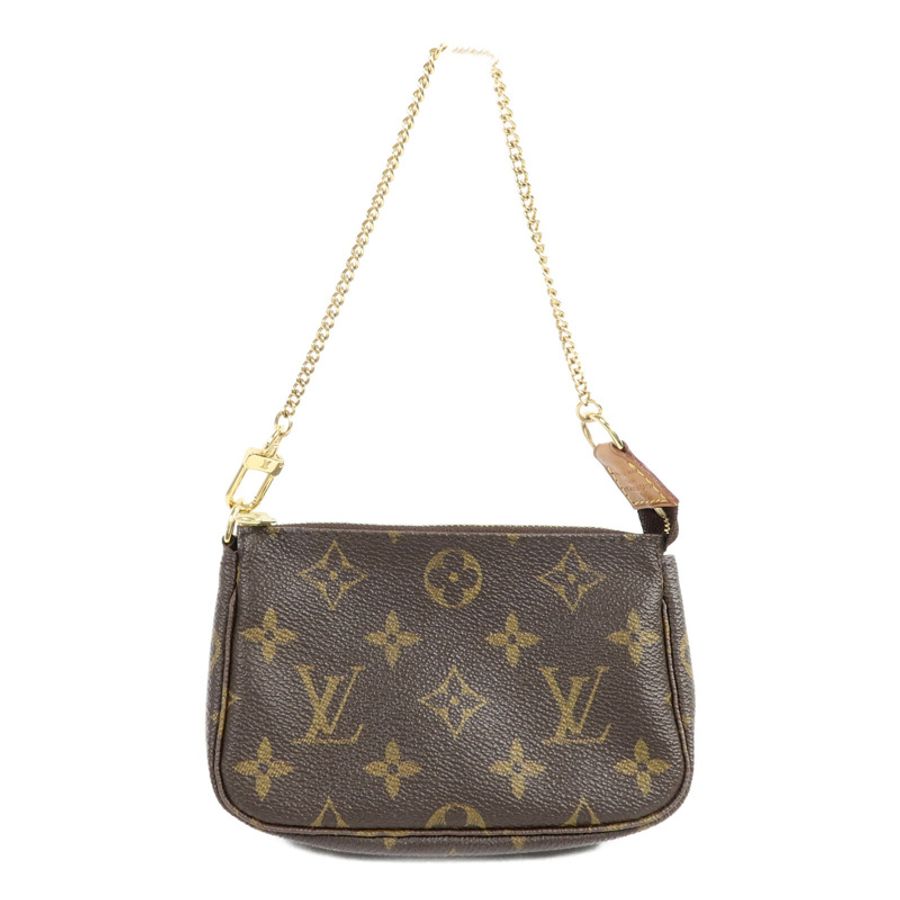 LOUIS VUITTON Monogram Mini Pochette Accessoires金扣手挽袋-1