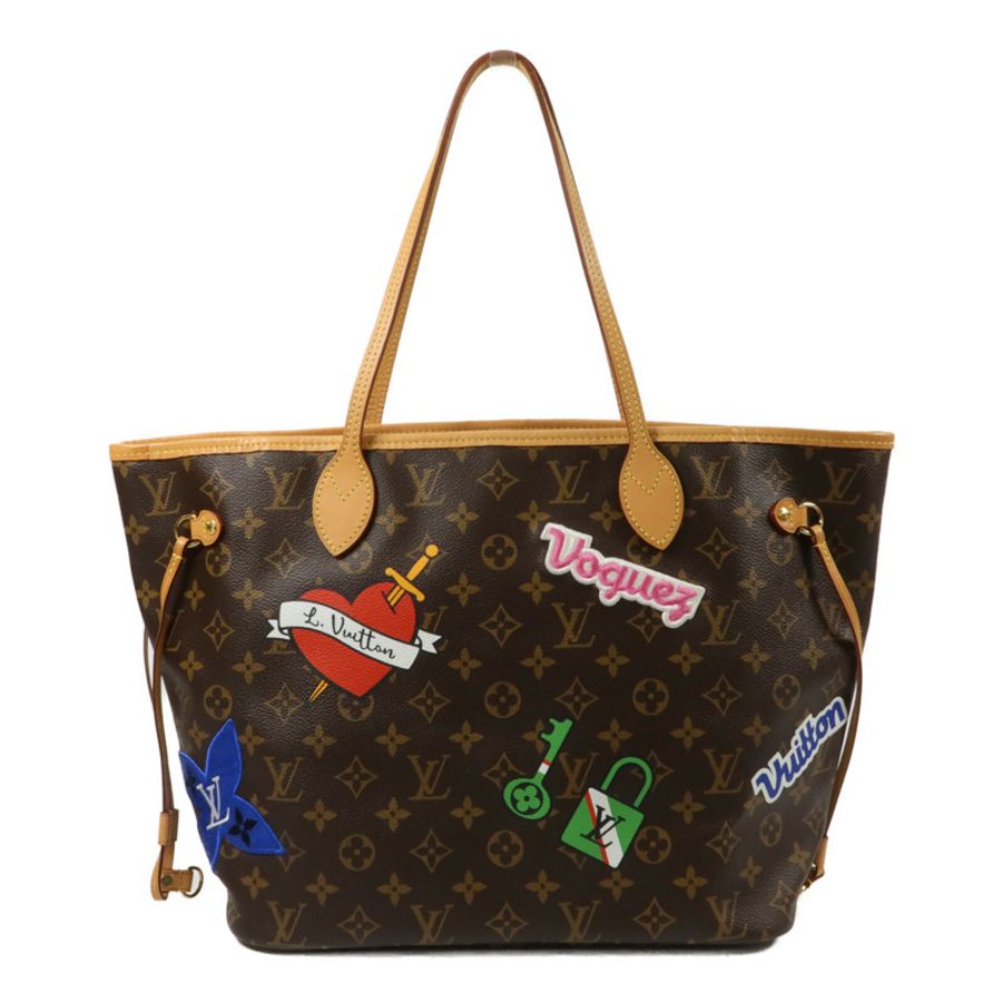 LOUIS VUITTON Monogram Patches Neverfull MM手挽袋-1