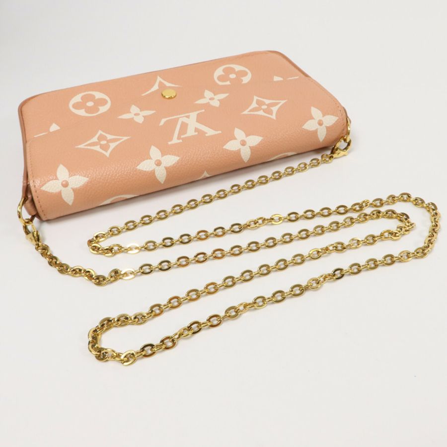 LOUIS VUITTON Monogram Empreinte Pochette Felicie鏈帶肩背袋-11